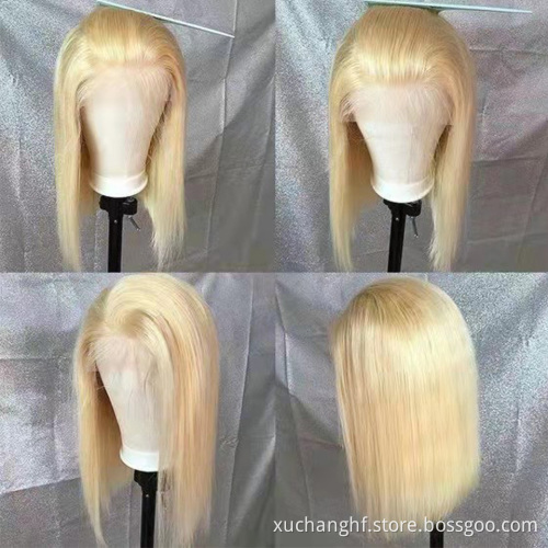 Pre Plucked 613 HD Full Lace Wig Lace Frontal Wig Transparent Human Hair,13x4 13x6 613 Virgin Lace Front Wig,platinum Blonde